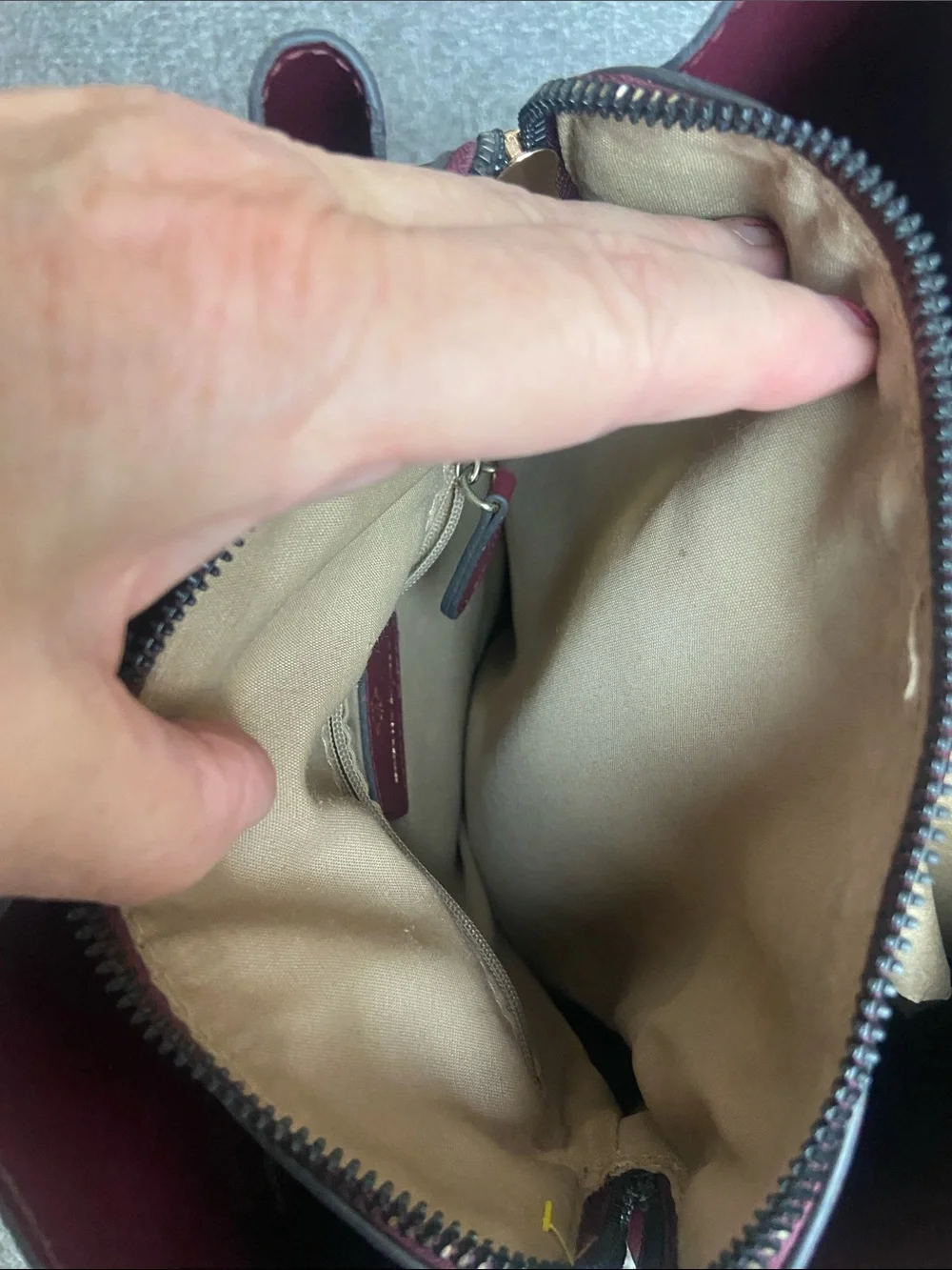 Nanette Lepore Wine Red Vegan Leather Crossbody Bucket Bag